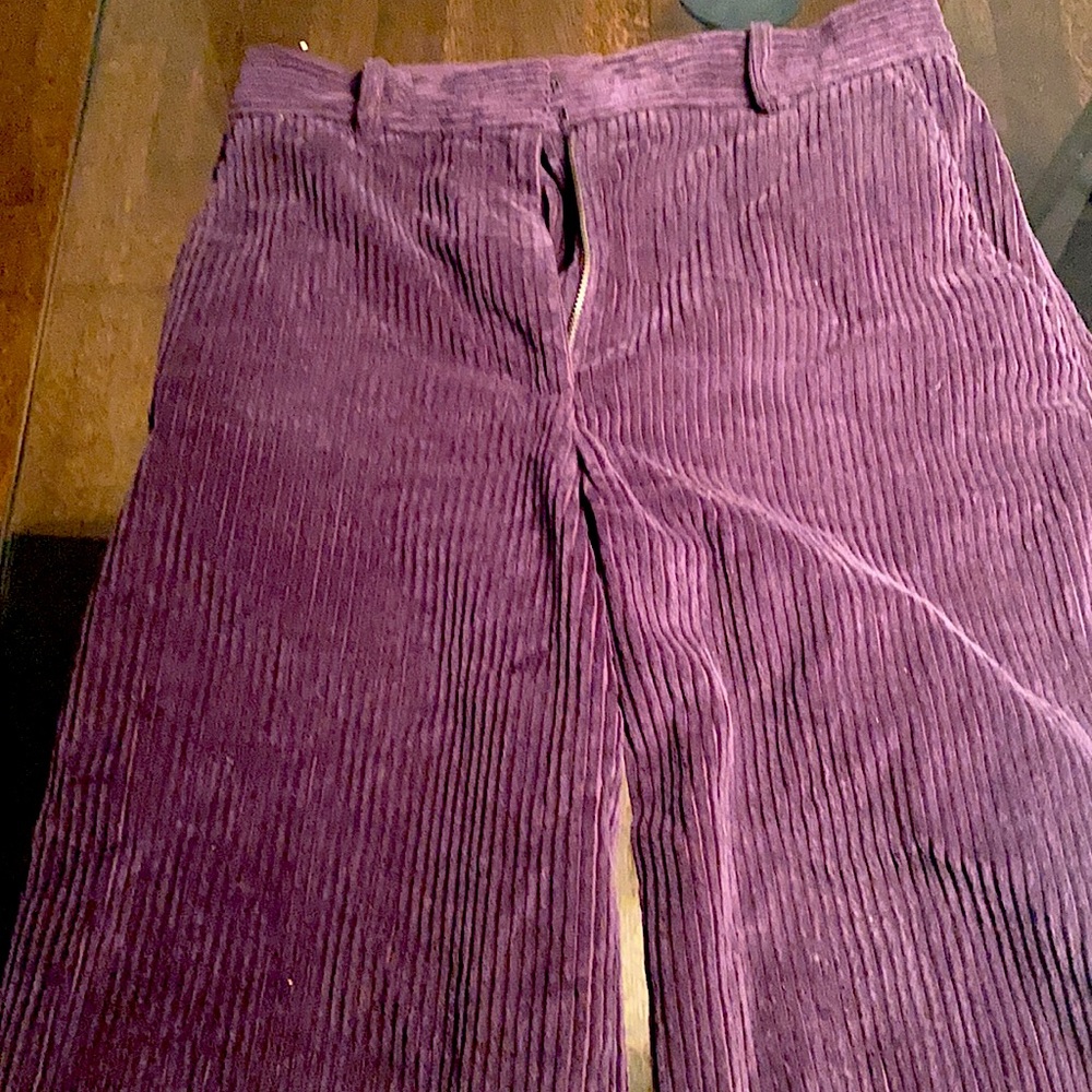 Deep purple wide whale cords from Cos. Size 6, barely worn.